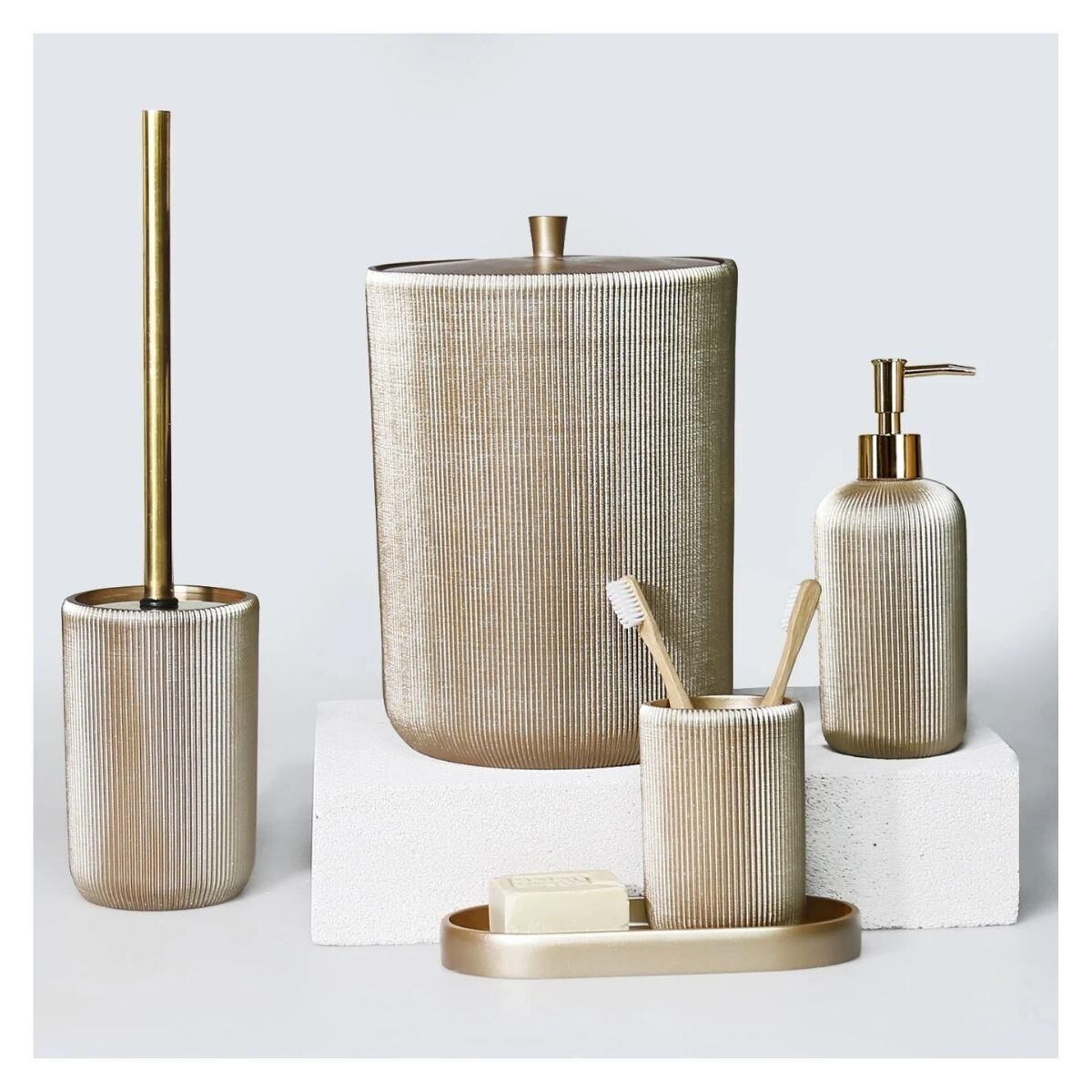 Selim Dekor Lydia Banyo Seti Vizon