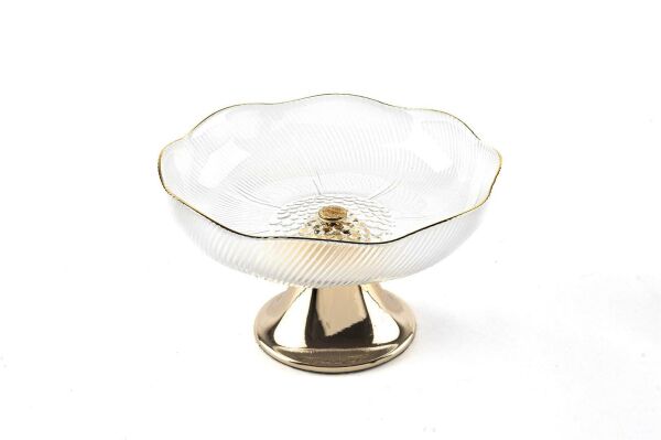 Mikasa Moor Gold Ayaklı Cam Servis14x8 cm