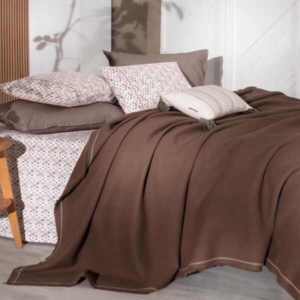 Sarev Abel Pike Takımı 1 Yastık-Kahve