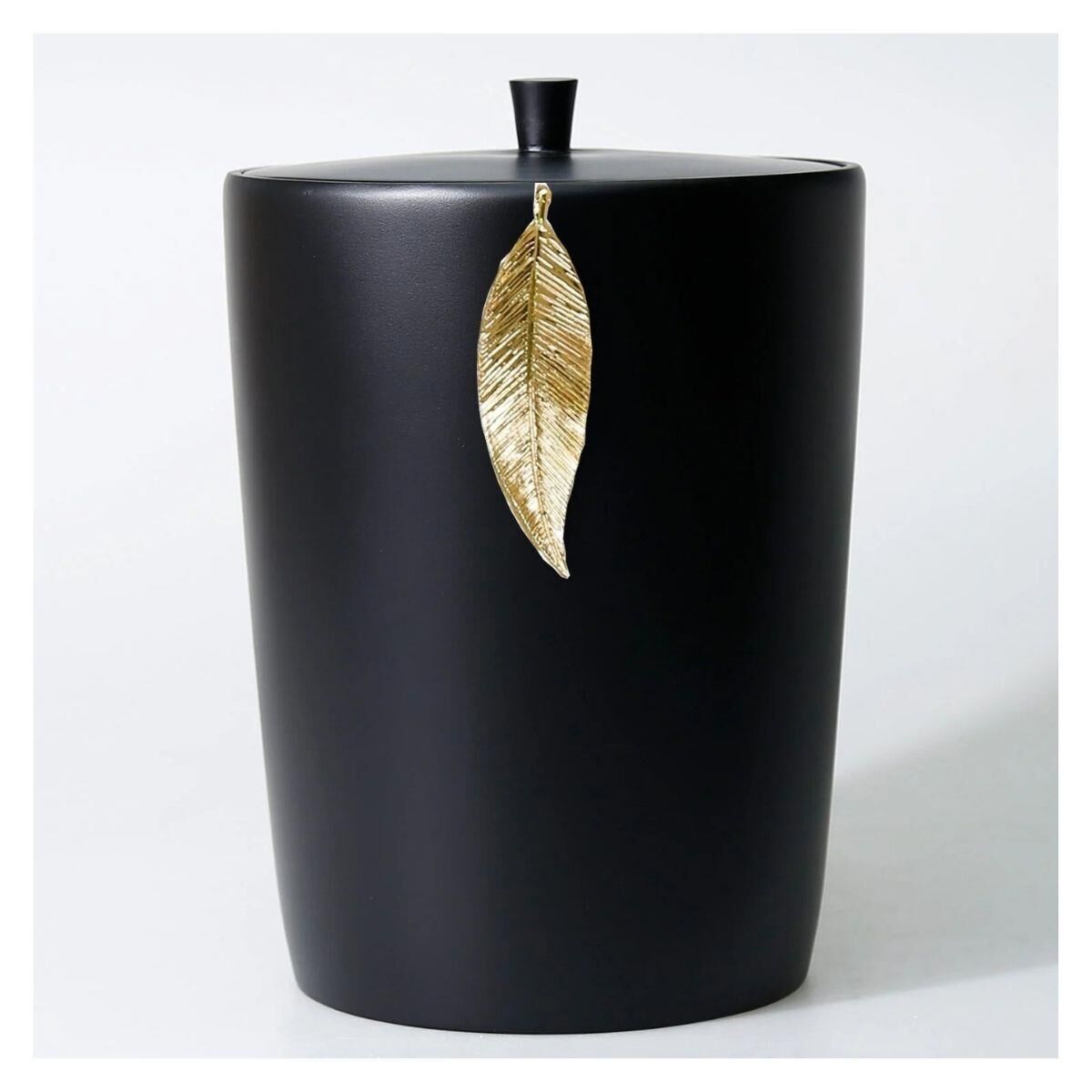 Selim Dekor Leaf Banyo Seti Siyah-Altın