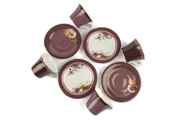 Mikasa Moor Magenta 4'lü KahveFincanı Seti