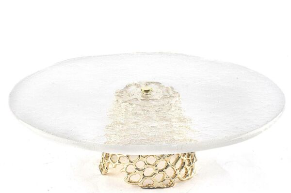 Mikasa Moor Gold Ayaklı Cam Servis 28x9 cm