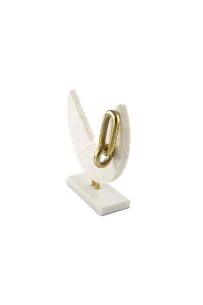 Mikasa Moor Gold Beyaz Mermerli Dekor Obje 31x11x33cm