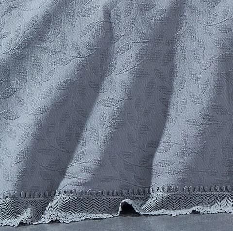 Nazik Home Cadiz Nevresim Pike Seti Gri Çift Kişilik