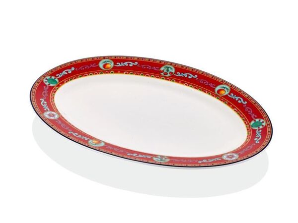 Joy Carmen Summer Büyük Kayık Tabak 30x20 Cm