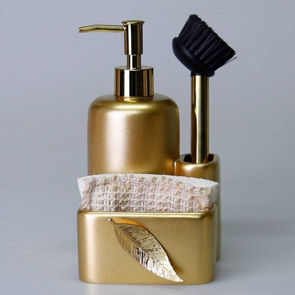 Selim Dekor Leaf Sıvılı Süngerlik Altın