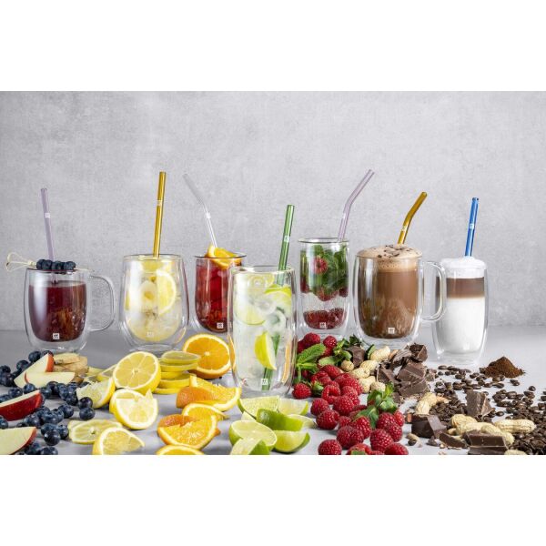 Zwilling 395001140 Çift Camlı Kulplu 2'li Latte Macchiato Bardak Seti - 450 ml