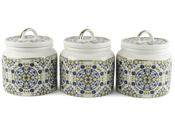 Mikasa Moor Provence 3lü Kavanoz Seti 13x14cm 500ml