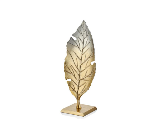 Lamedore Dentale Gümüş Gold Küçük Yaprak Dekor 14 x 19 x 46 Cm