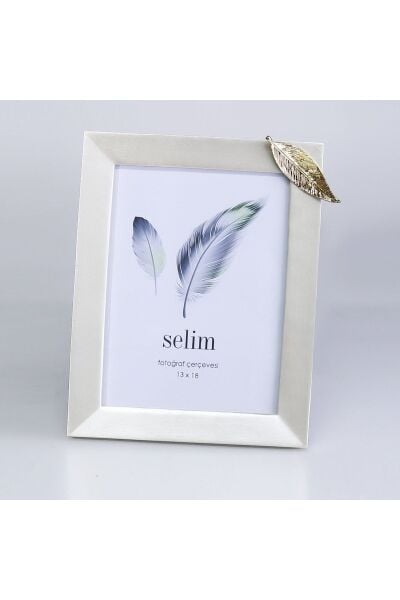 Selim Dekor Yapraklı 13x18 Çerçeve İnci Altın