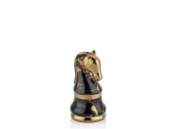 Lamedore Chess Siyah Gold At Taşı Küçük 9 x 9 x 17 Cm