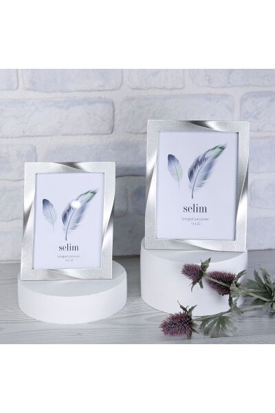 Selim Dekor Curved 15x20 Çerçeve Gümüş
