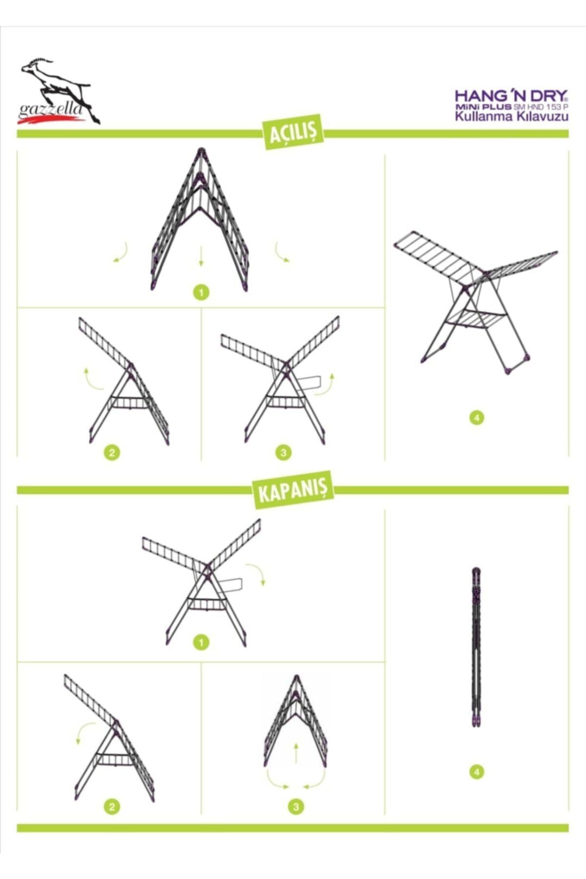 Gazella Hang'n Dry Mini Plus Kanatlı Çamaşırlık
