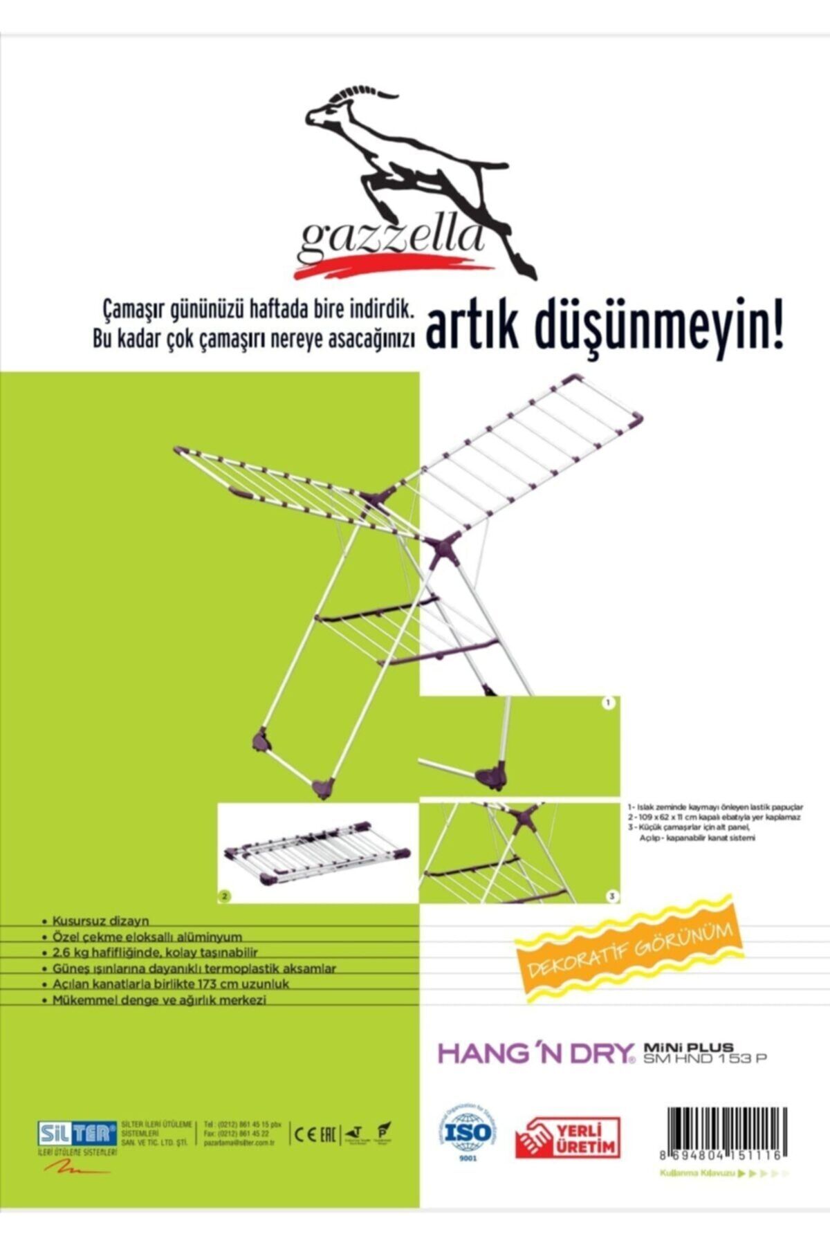 Gazella Hang'n Dry Mini Plus Kanatlı Çamaşırlık