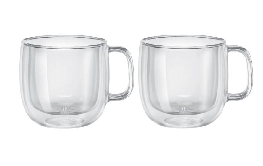 Zwilling 395001130 Çift Camlı Kulplu 2'li Cappucino Bardak Seti - 450 ml