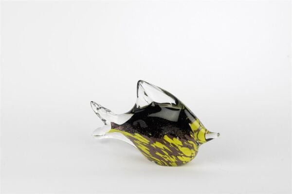 Mikasa Moor Sarı Siyah Balık Cam Dekoratif 22x13cm