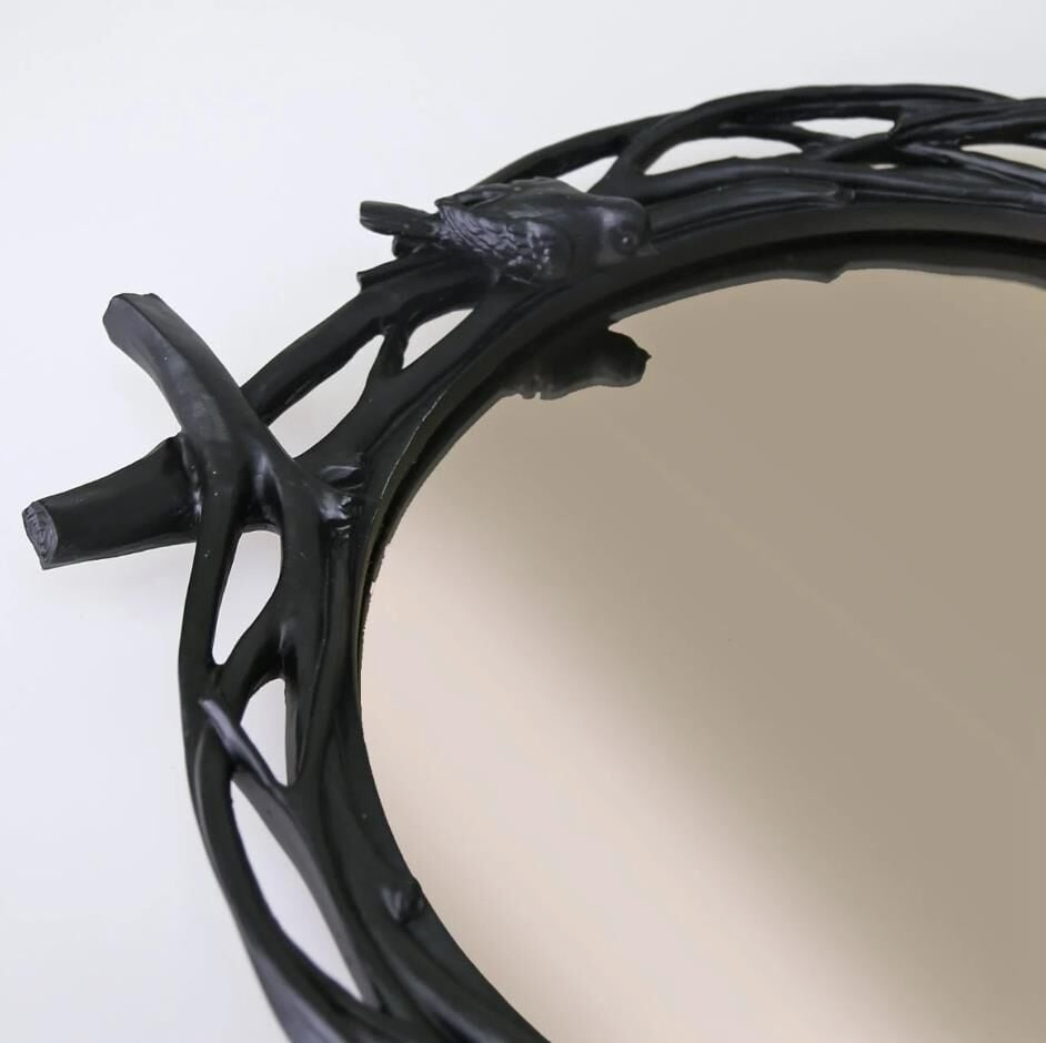 Selim Dekor Mavera  Aynalı Tepsi Siyah