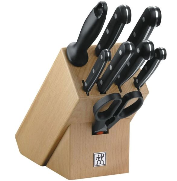 Zwilling 316650000 9 Parça Blok Bıçak Seti - Doğal Ahşap Bloklu