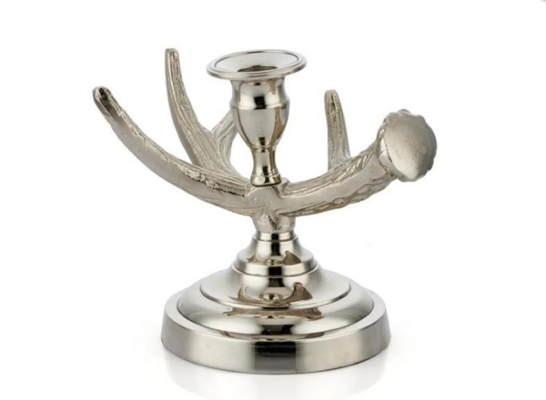 Lamedore Dallı Silver Ayaklı Mumluk 15 x 14 x 18 Cm