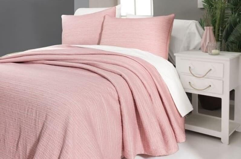 Sarev Echo Yatak Örtüsü Kırmızı Çift Kişilik