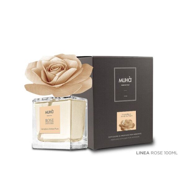 Muha Rosa Room Freshener Diffuser Vanilla and Pure Amber 100 ml