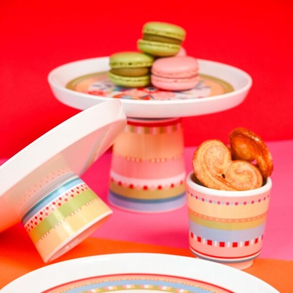 Baci Milano Mamma Mia Çiçek Desenli Sunum Tabağı 18,5cmx10 Cm