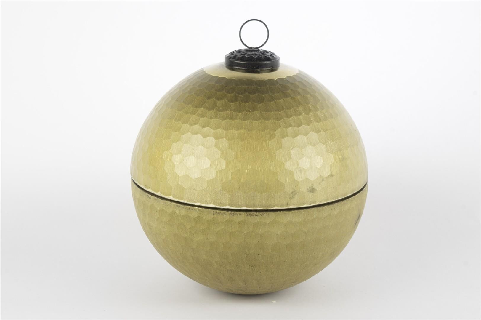 Mikasa Moor Green Gold Kapaklı Cam Mum Bergamot 18x19cm