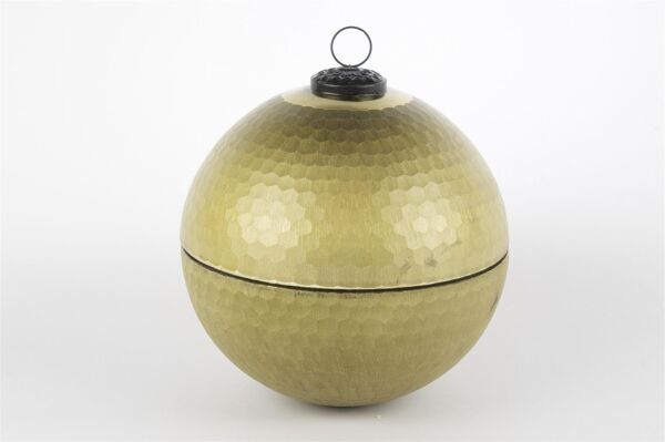 Mikasa Moor Green Gold Kapaklı Cam Mum Bergamot 18x19cm