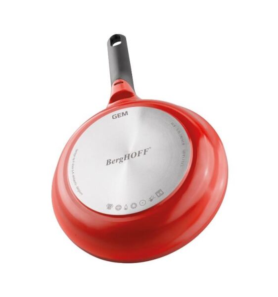 Berghoff 2307411 Gem Çıkarılabilir Saplı Stay Cool Döküm Alüminyum Tava Turuncu 24 Cm