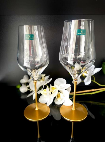 Wanelli Wn1172 Ballet Gold Ayaklı Büyük Su Bardağı 6'lı 680 ml