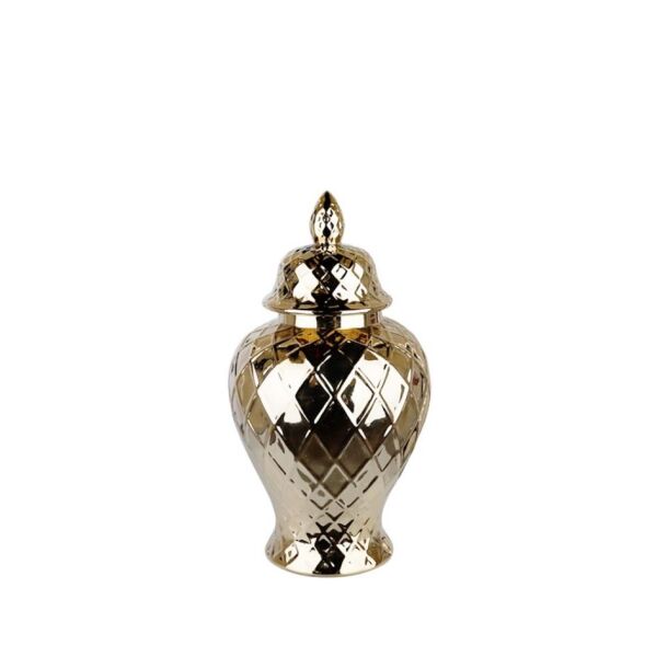 Lucky Art Gold Desenli Küp 36 cm