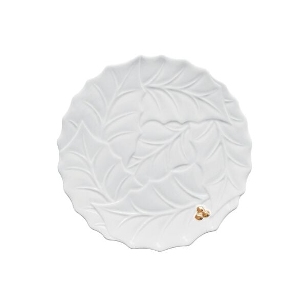 Easy Life Holly & Berries Porselen Servis Tabağı 30,0 cm - Beyaz