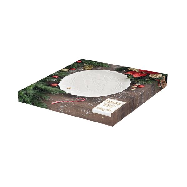 Easy Life Holly & Berries Porselen Servis Tabağı 30,0 cm - Beyaz