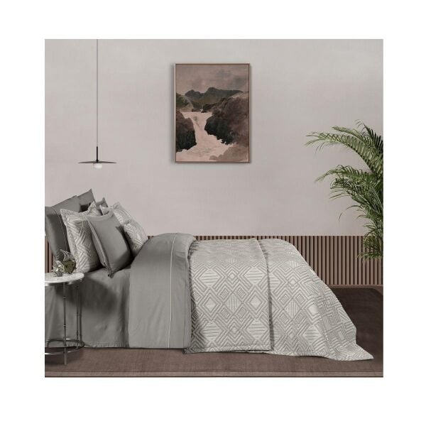 Sarev Ebora Yatak Örtüsü Nevresim Takımı Bej