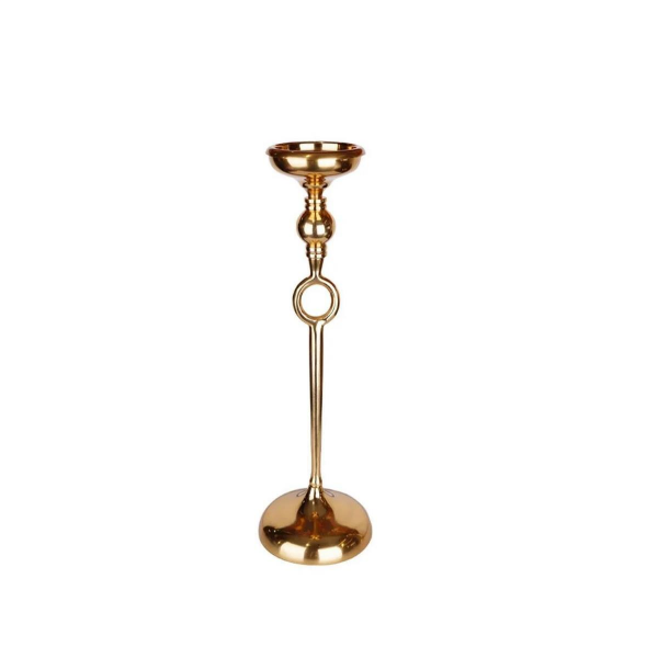 Lucky Art Gold Halka Küçük Mumluk 39 cm