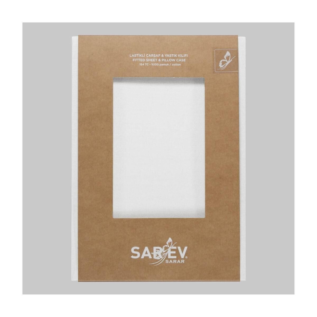 Sarev New Slow City 200X200 Fıtted Sheet Beyaz