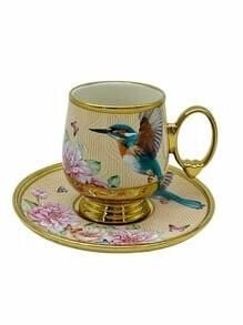 Roy King Qush 6'lı Kahve Fincan Takımı Krem