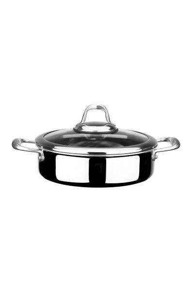 Leggno ELT8434ST24 Elite Titanium Kaplama Çelik Sığ Tencere 24 Cm