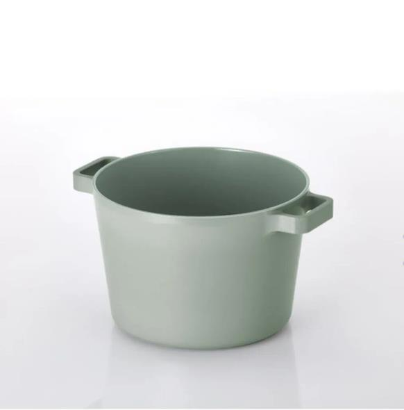 Neoflam Fika Cam Kapaklı Alüminyum Döküm Derin Tencere 22 cm Gri