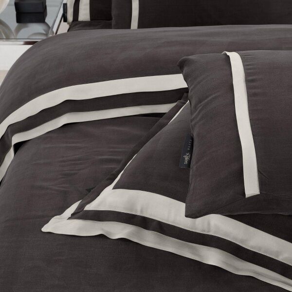 Sarev Kımera Cupro Nevresim Takımı Çift Kişilik 4 Yastık Kahve