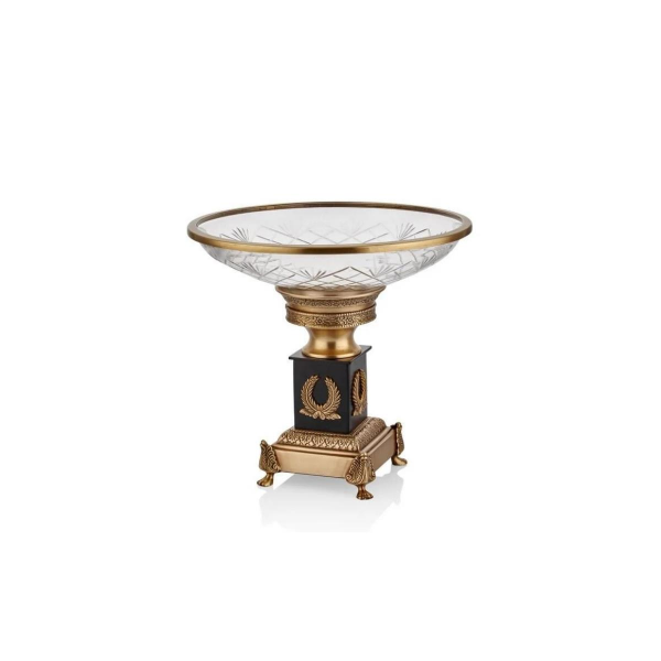 Lamedore Ramones Cam Kaseli Brass Dekoratıf 33x33x31 (1)