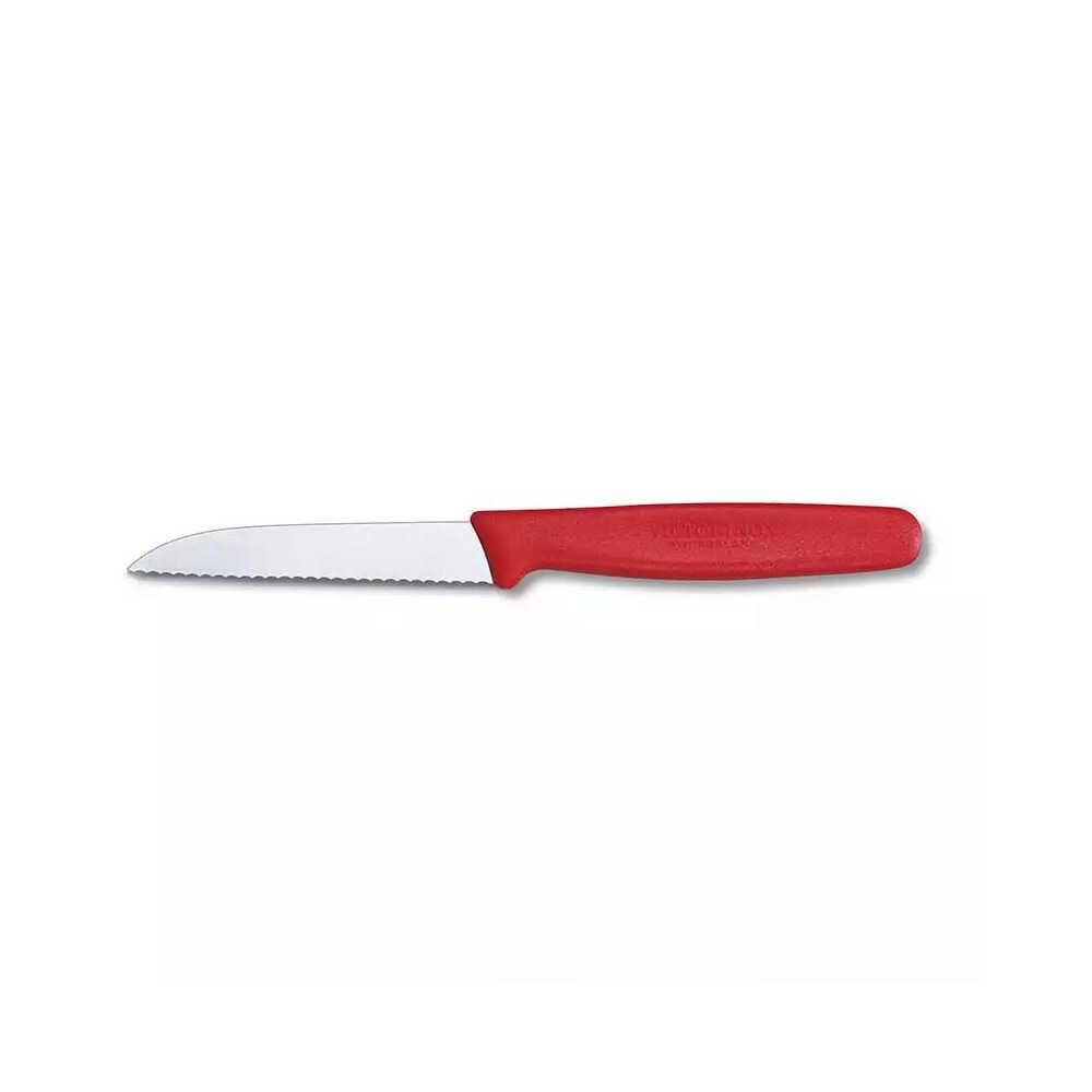 Victorinox 5.0431 Düz Kırmızı Tırtıklı Soyma Bıçağı 8 Cm