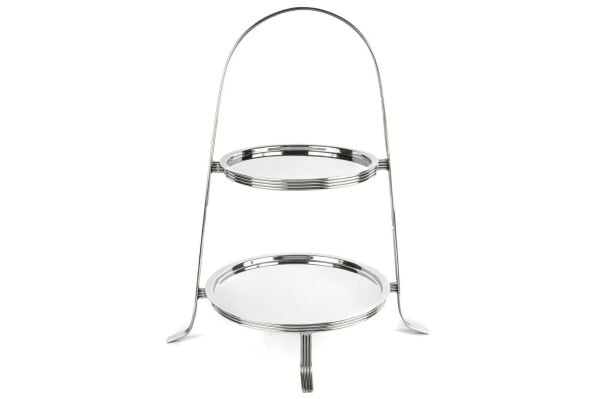 Mikasa Moor Gümüş 2 Katlı Metal Sunumluk 28x50cm