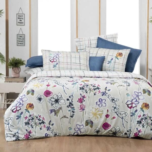 Sarev Janin Fancy Poplin Nevresim Takımı Fuşya Çift Kişilik