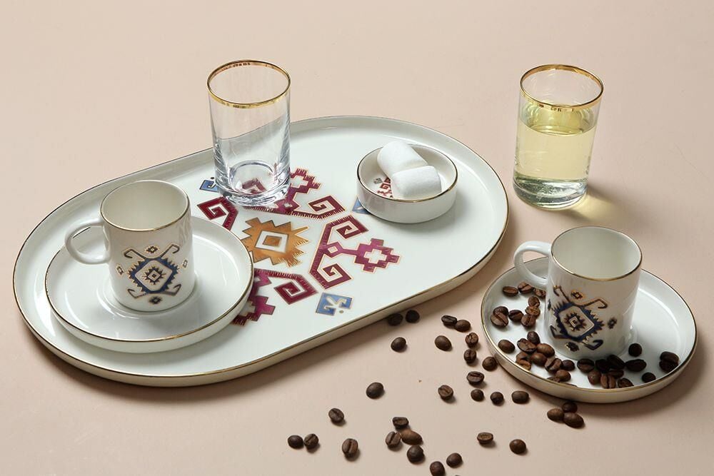 Porland Arabesque Desen5 Kahve İkram Takımı 8 Parça