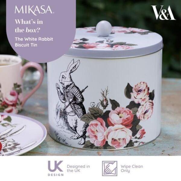 Mikasa x V&A Alice in Wonderland Teneke Bisküvi Kutusu 18x15