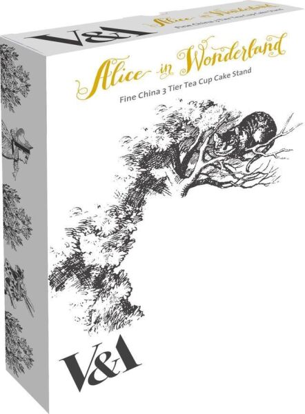 Mikasa x V&A Alice In Wonderland Porselen 3 Katlı Kek, Pasta Standı