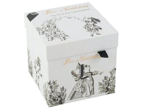 Mikasa x V&A Alice In Wonderland Porselen 10cm 2li Kek, Pasta Standı