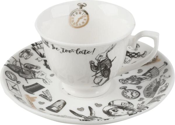 Mikasa x V&A Alice In Wonderland 100ml Porselen Kahve Fincanı
