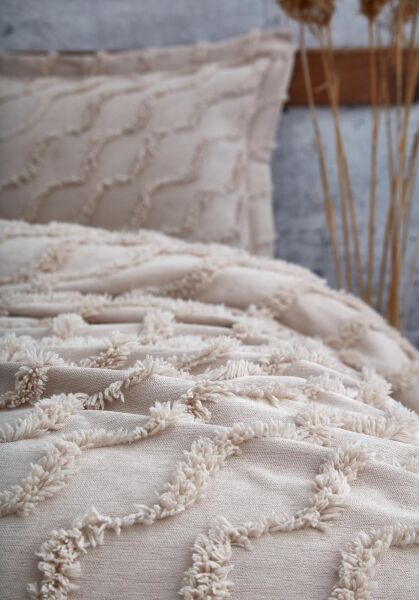 Nazik Home Terra Yatak Örtüsü Çift Kişilik-Vizon